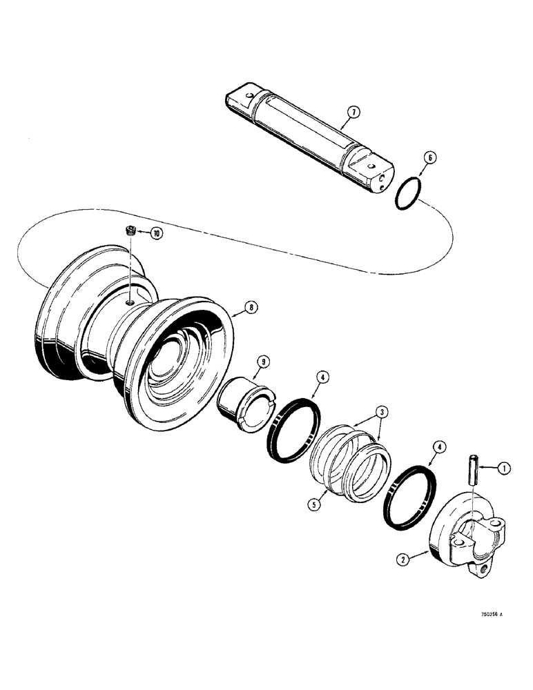 Схема запчастей Case 350 - (160) - R36470 TRACK ROLLER - FACE SEAL (04) - UNDERCARRIAGE