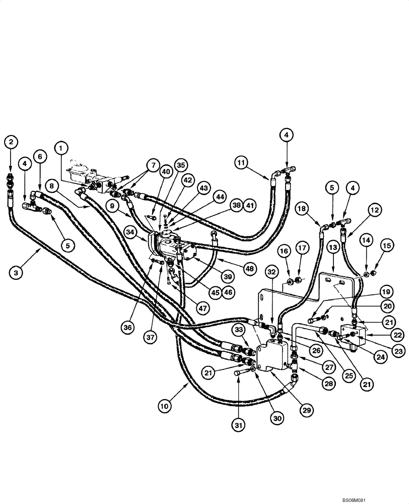 Схема запчастей Case 865 VHP - (05.02[00]) - BRAKE AND STEERING - HYDRAULIC CIRCUIT (05) - STEERING