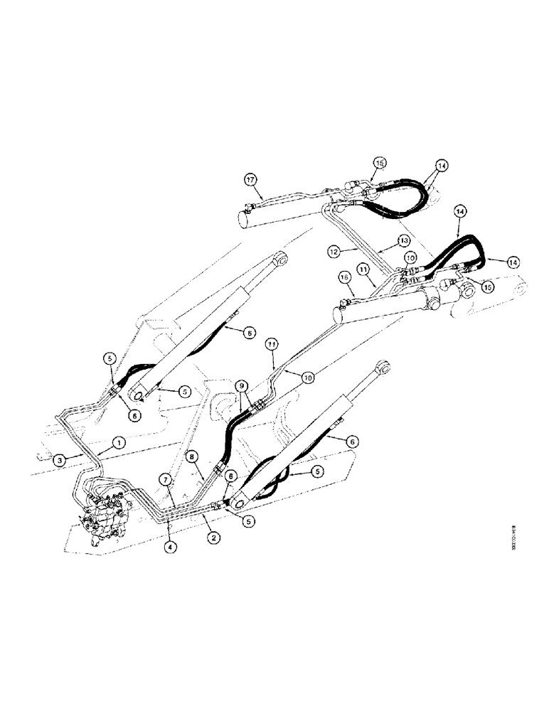 Схема запчастей Case 590SL - (1-14) - PICTORIAL INDEX, LOADER HYDRAULICS, LIFT AND BUCKET CYLINDERS (00) - PICTORIAL INDEX