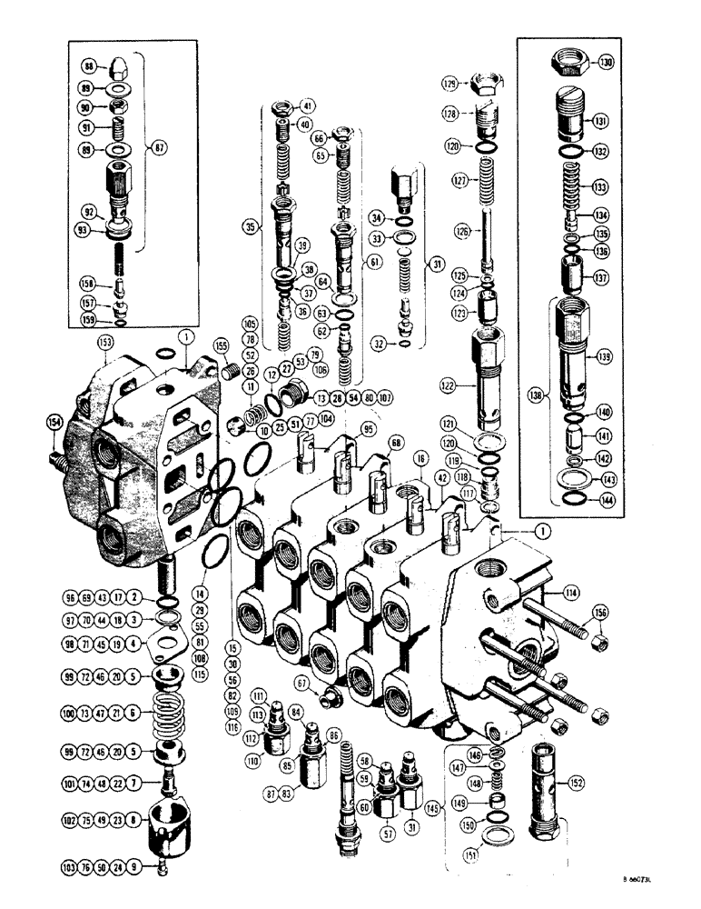 Схема запчастей Case 32S - (110) - D30776 BACKHOE CONTROL VALVE 