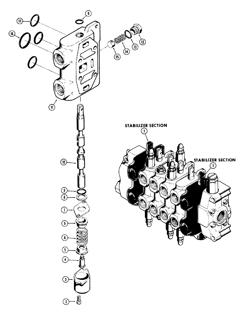 Схема запчастей Case 480CK - (68) - D34206 BACKHOE STABILIZER SECTION (35) - HYDRAULIC SYSTEMS