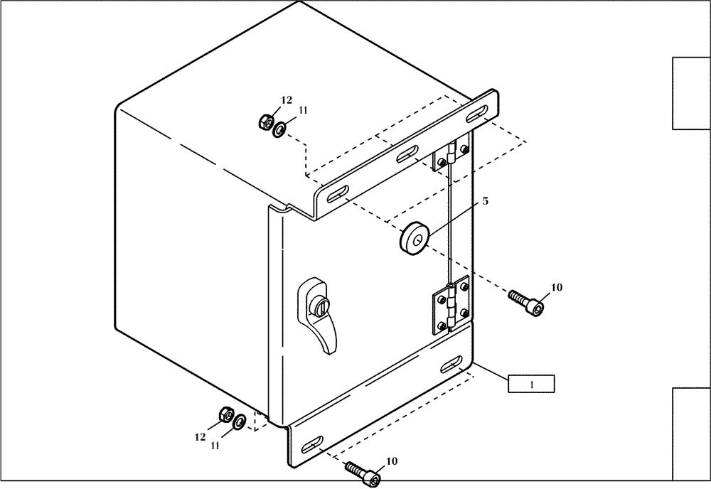 Схема запчастей Case 321D - (92.040[001]) - TOOLBOX INSTALLATION (OPTION) (S/N 591052-UP) No Description