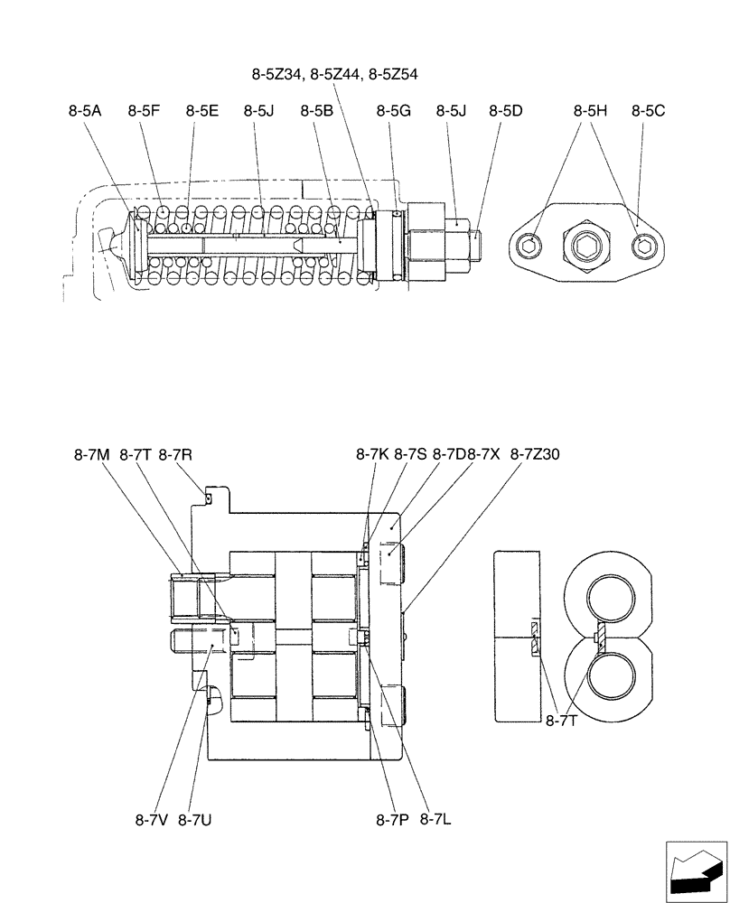 Схема запчастей Case CX36B - (01-027[04]) - POWER TAKE-OFF ASSY - COOLER (35) - HYDRAULIC SYSTEMS