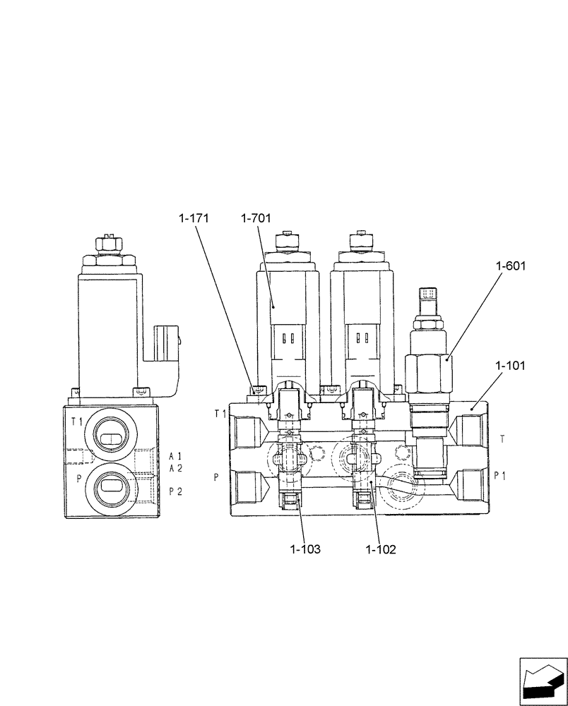 Схема запчастей Case CX17B - (01-038[02]) - CONTROL LINES, VALVE (35) - HYDRAULIC SYSTEMS