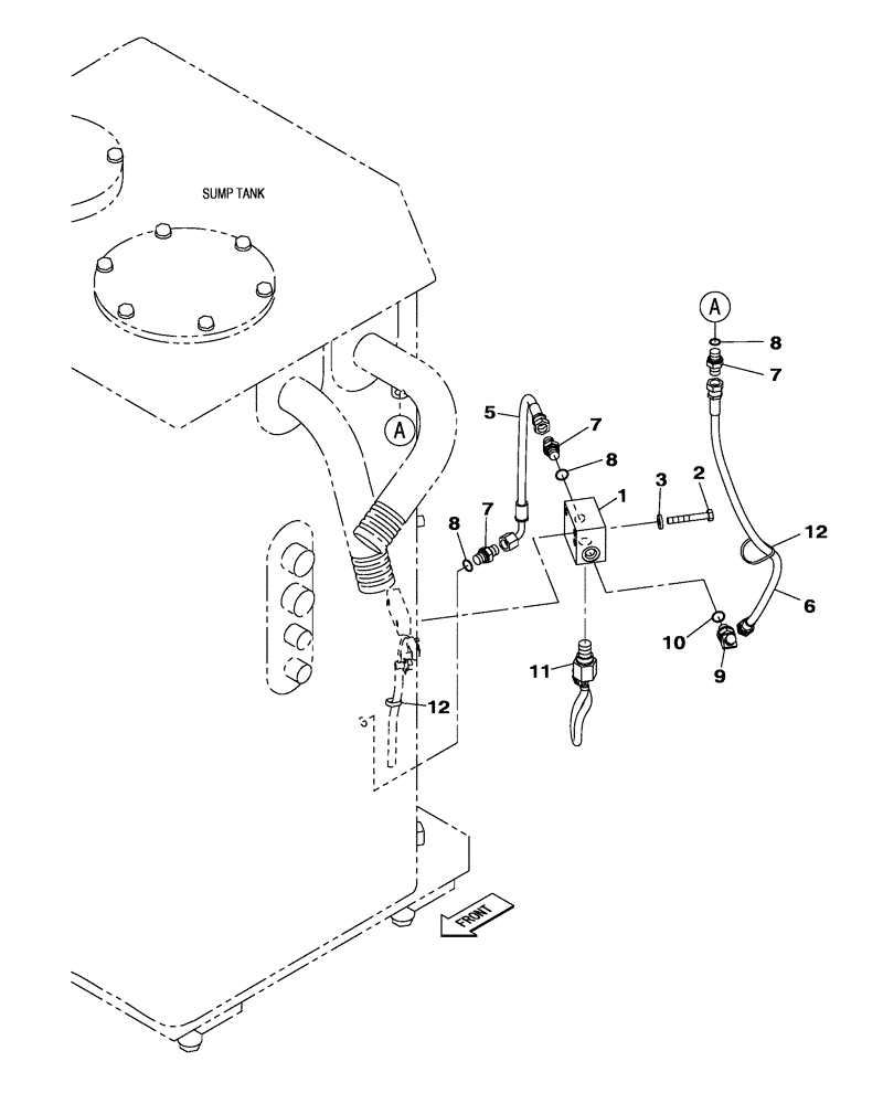 Схема запчастей Case CX470C - (08-001-01[01]) - HYDRAULIC RESERVOIR - OPTIONAL (07) - HYDRAULIC SYSTEM