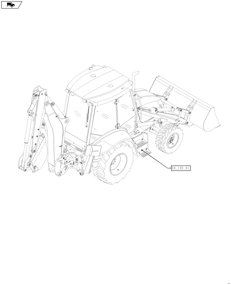 Схема запчастей Case 590SN - (88.000.00) - SECTION INDEX - ACCESSORIES (88) - ACCESSORIES