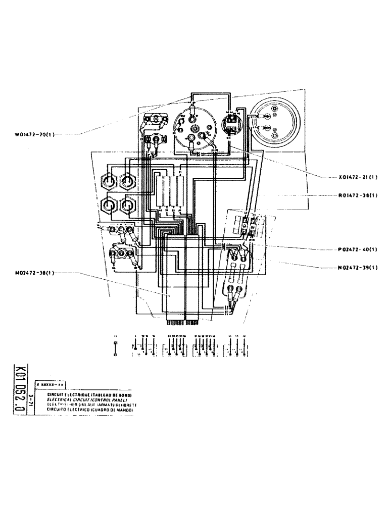 Схема запчастей Case GC120 - (203) - ELECTRICAL CIRCUIT (CONTROL PANEL) 