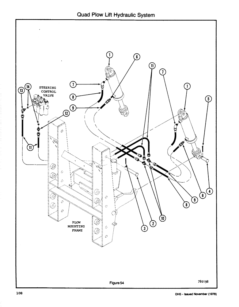 Схема запчастей Case DH5 - (108) - QUAD PLOW LIFT HYDRAULIC SYSTEM (35) - HYDRAULIC SYSTEMS