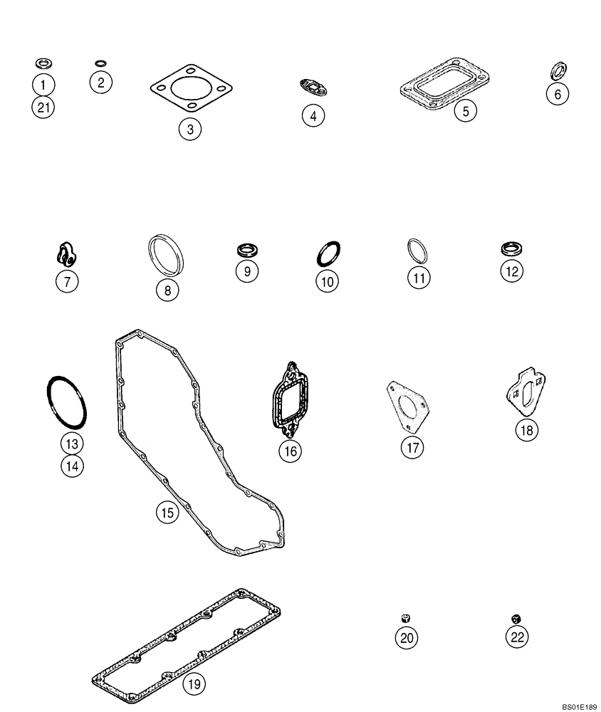 Схема запчастей Case 40XT - (02-23) - GASKET KIT, BASIC SERVICE ENGINE (02) - ENGINE