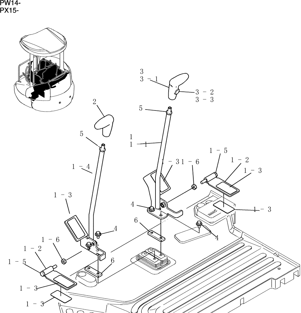 Схема запчастей Case CX36B - (139-72[1]) - LEVER ASSEMBLY, CONTROL (05) - SUPERSTRUCTURE