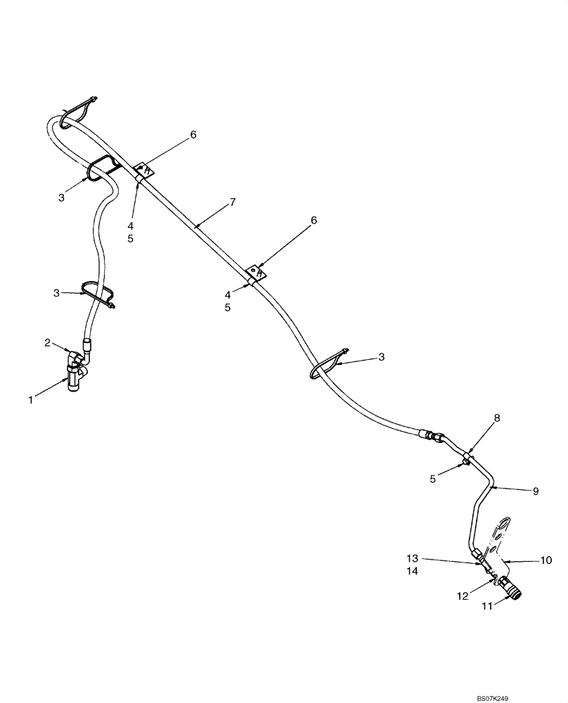 Схема запчастей Case 430 - (08-03) - HYDRAULICS - CASE DRAIN; IF USED (08) - HYDRAULICS