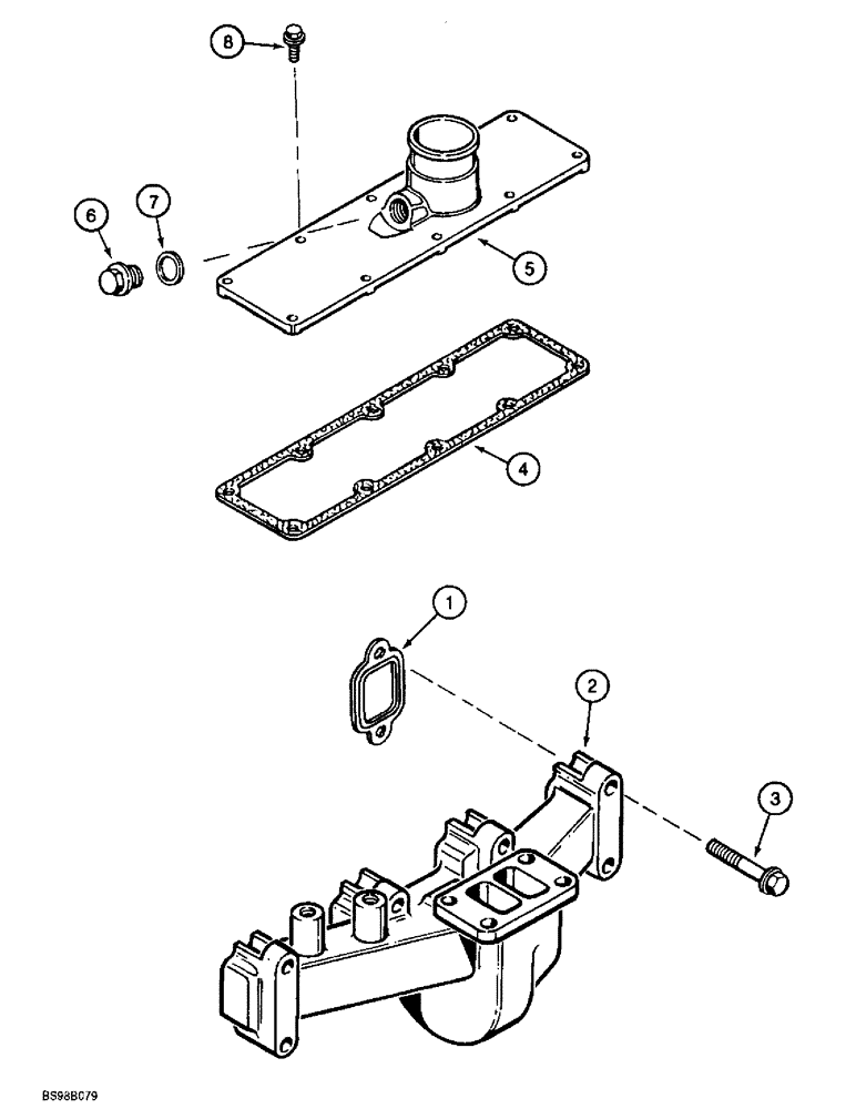 Схема запчастей Case 860 - (2-21A) - MANIFOLDS, 4T-390 EMISSIONS CERTIFIED ENGINE (02) - ENGINE