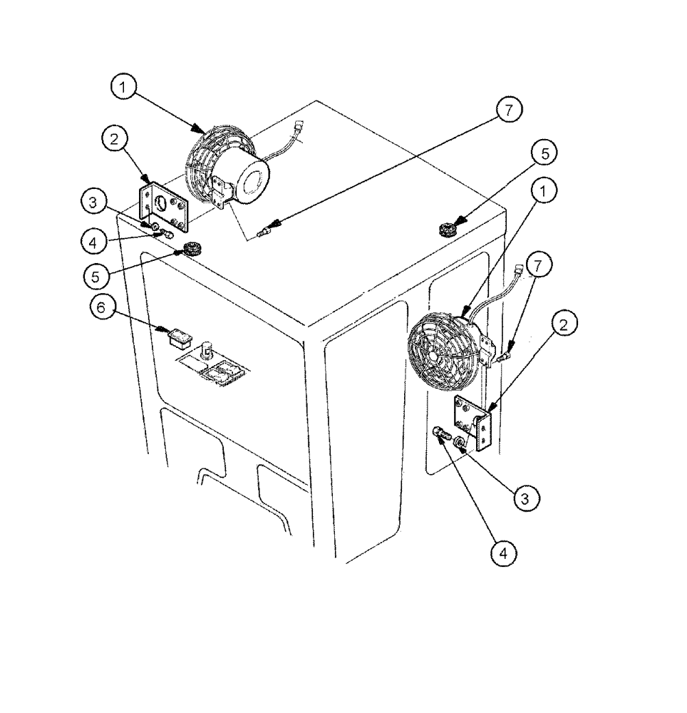 Схема запчастей Case 865 DHP - (4-060) - CAB FAN (04) - ELECTRICAL SYSTEMS