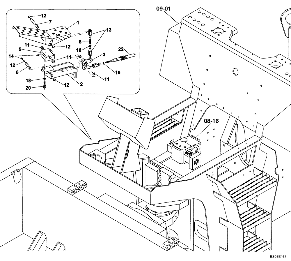 Схема запчастей Case SV208 - (09-59[01]) - CONTROL, DOZER BLADE (GROUP 559) (ND109737) (09) - CHASSIS/ATTACHMENTS