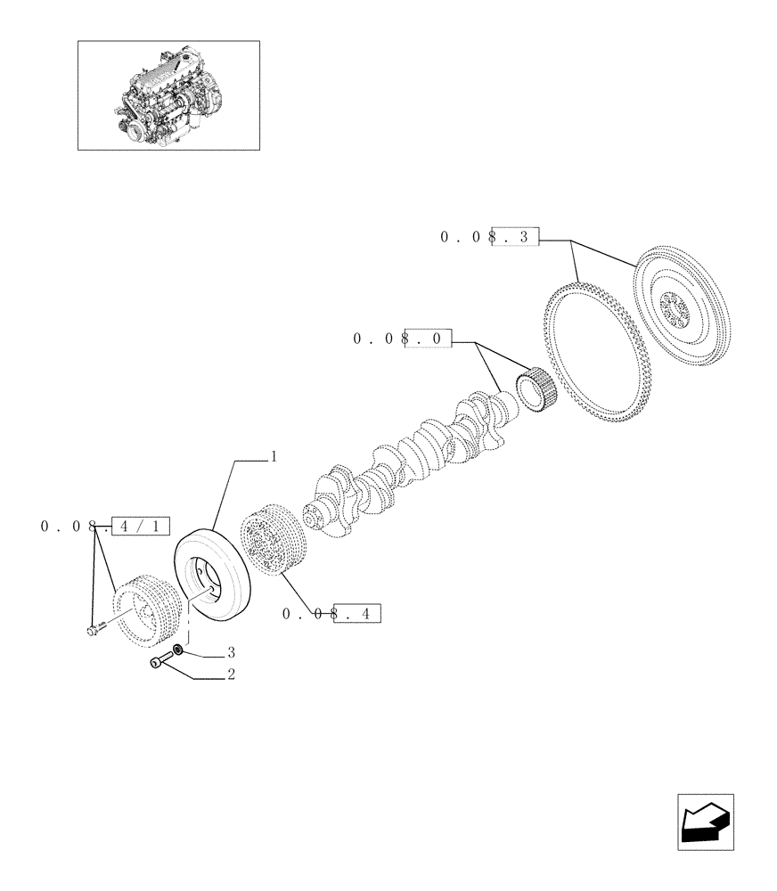 Схема запчастей Case F2CE9684C E002 - (0.08.42[01]) - DAMPER (504045090) 