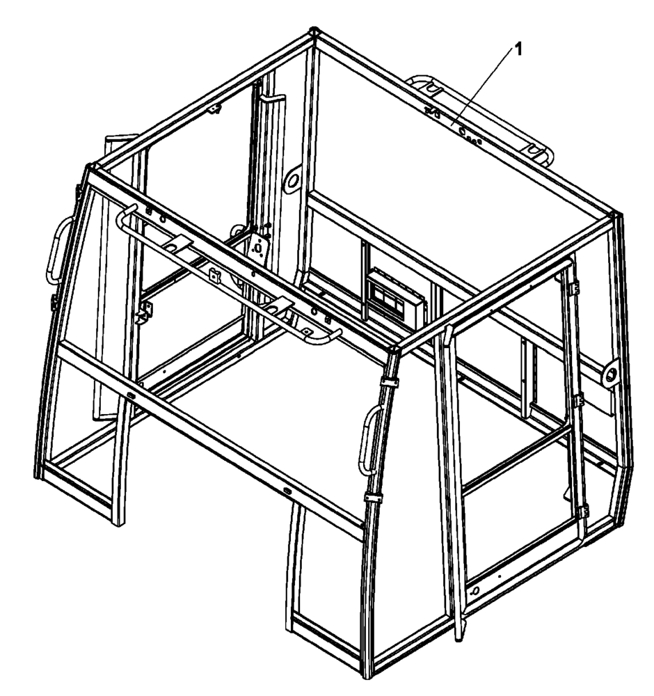 Схема запчастей Case PT240 - (90.150.01[01]) - CAB FRAME (90) - PLATFORM, CAB, BODYWORK AND DECALS