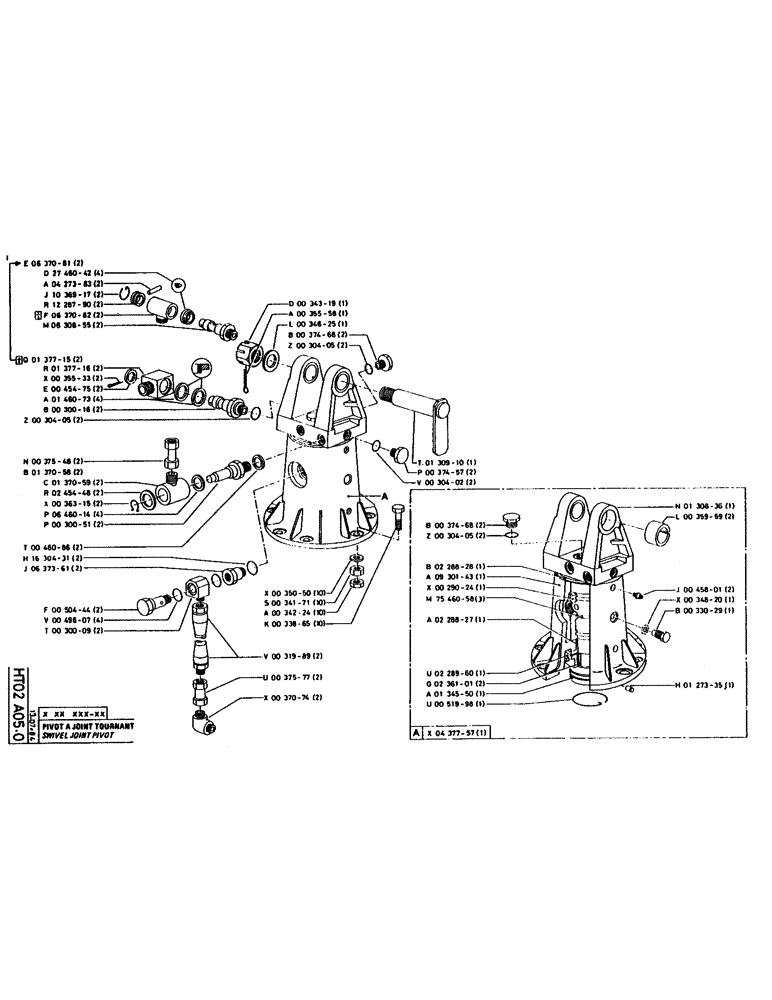 Схема запчастей Case 160CL - (237) - SWIVEL JOINT PIVOT (07) - HYDRAULIC SYSTEM