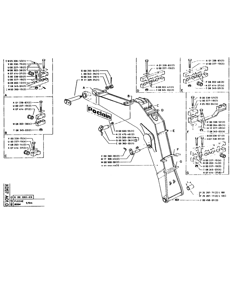 Схема запчастей Case 160CL - (287) - BOOM (09) - BOOMS