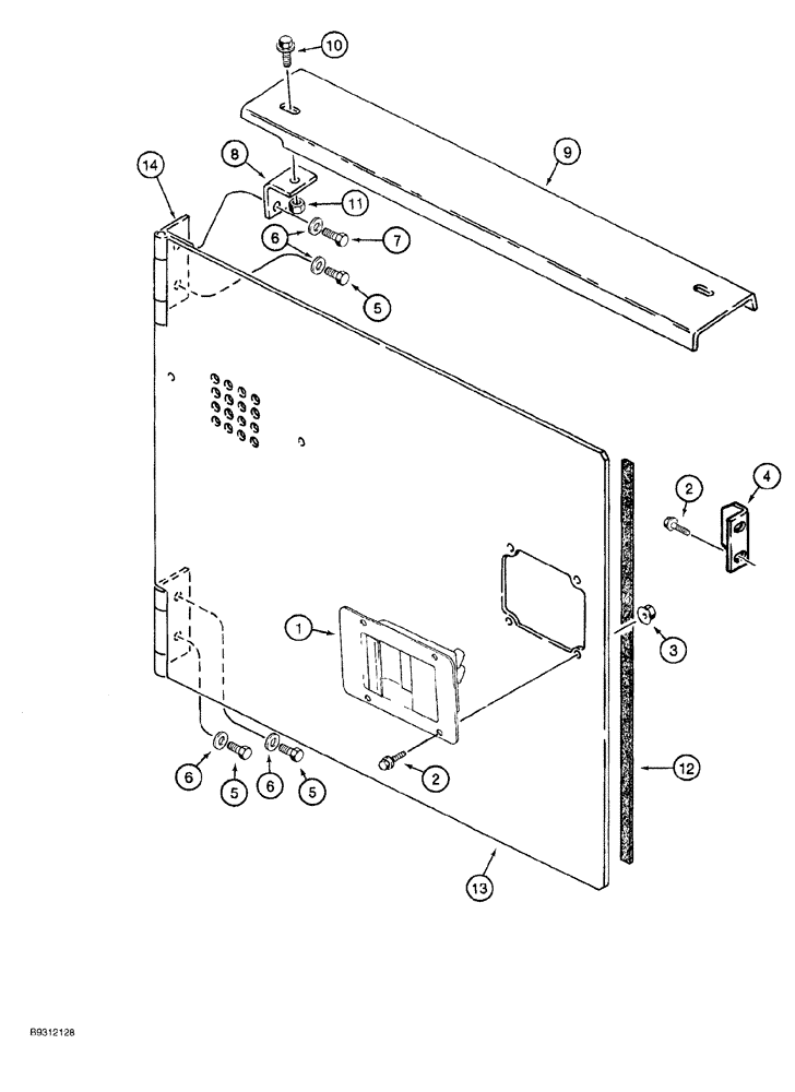 Схема запчастей Case 650G - (9-22) - REAR ACCESS COVER (09) - CHASSIS/ATTACHMENTS