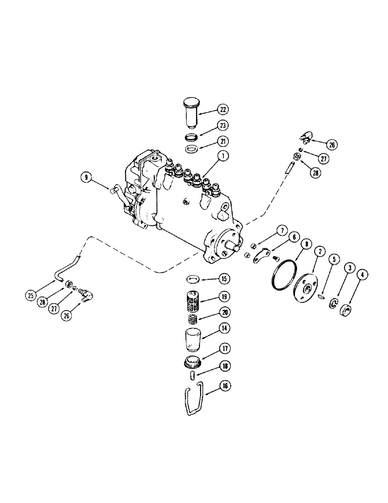 Схема запчастей Case 40 - (040) - FUEL INJECTION PUMP, 504BDT ENGINE (10) - ENGINE