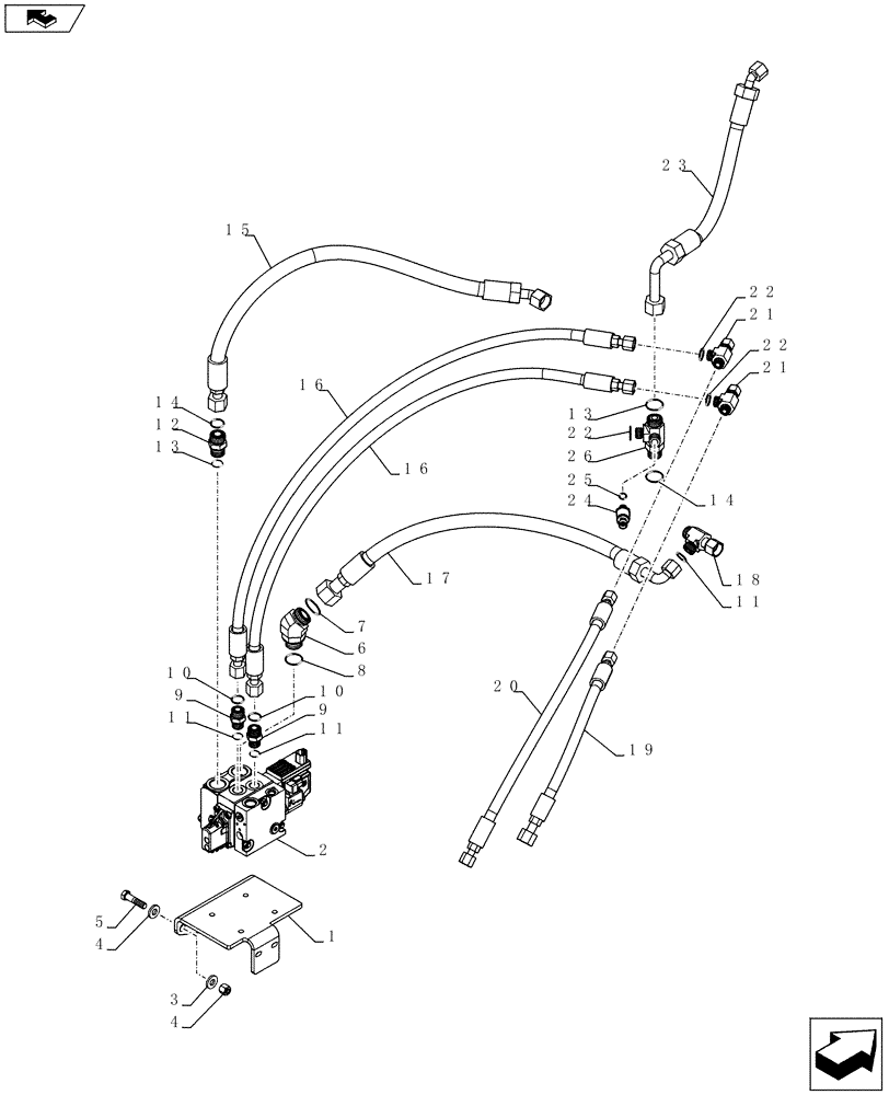 Схема запчастей Case 721F - (41.200.06[01]) - JOYSTICK AUXILIARY STEERING (41) - STEERING