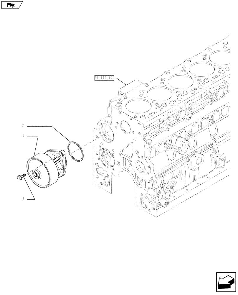 Схема запчастей Case 921F - (10.402.02) - WATER PUMP & RELATED PARTS (10) - ENGINE