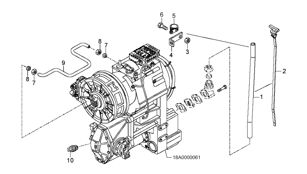 Схема запчастей Case 330B - (16A00000547[001]) - DIPSTICK, GEARBOX - W/RETARDER (87567052) (03) - Converter / Transmission