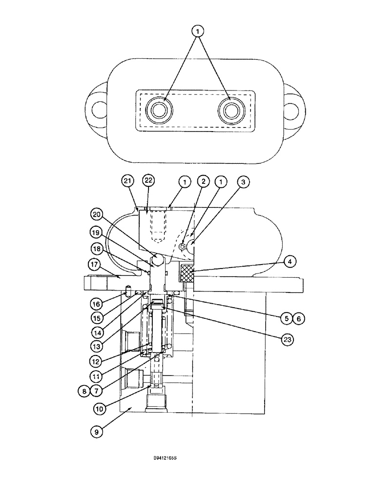 Схема запчастей Case 9060B - (8-106) - PEDAL OPERATED REMOTE CONTROL VALVE (08) - HYDRAULICS