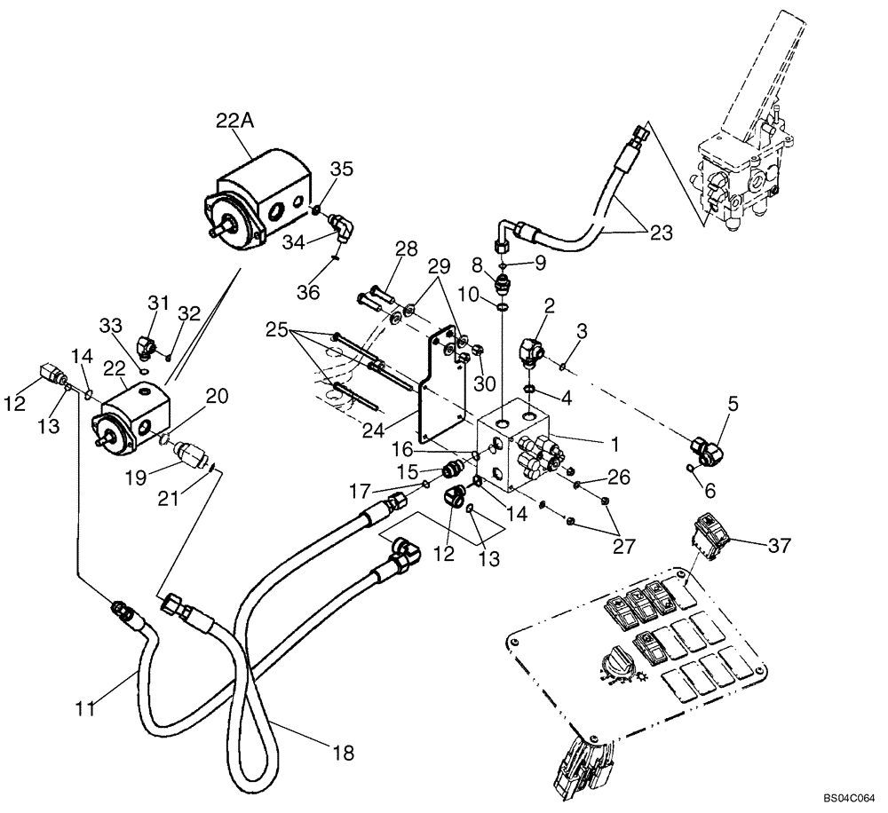 Схема запчастей Case 621D - (02-08) - COOLING SYSTEM - MOTOR, DRIVE (REVERSIBLE FAN DRIVE) (02) - ENGINE