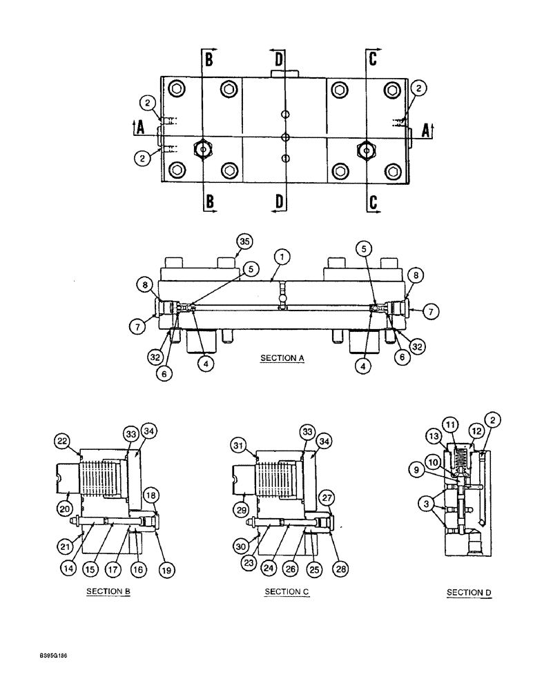 Схема запчастей Case 9060B - (8-172) - HYDRAULIC PUMP, CONTROLLER COVER (08) - HYDRAULICS