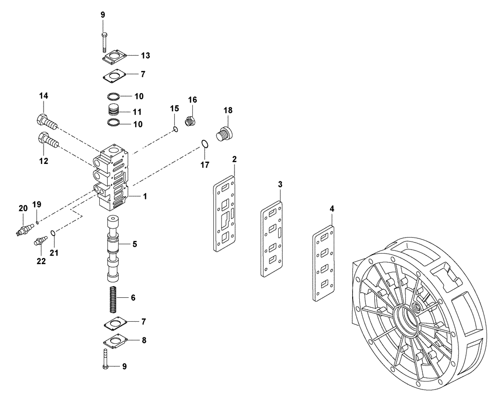 Схема запчастей Case 330B - (18A00000993[001]) - REGULATOR, GEARBOX W/RETARDER (87569658) (03) - Converter / Transmission