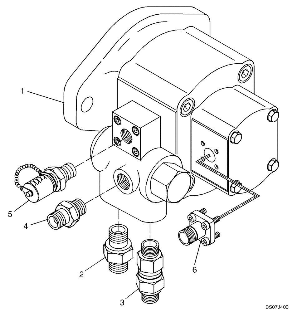 Схема запчастей Case 21D - (22.050[2987621001]) - GEAR PUMP INSTALLATION (35) - HYDRAULIC SYSTEMS