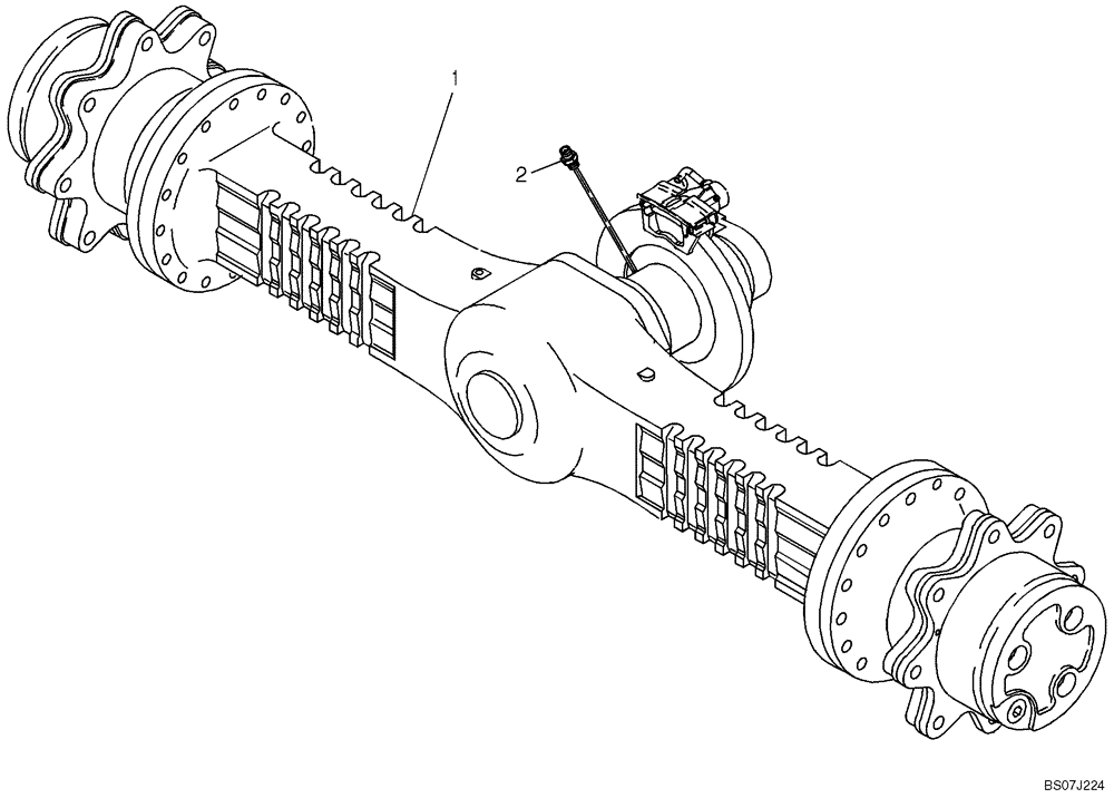 Схема запчастей Case 21E - (02.061[2988796000]) - FRONT AXLE & CONNECTOR (STANDARD) (25) - FRONT AXLE SYSTEM