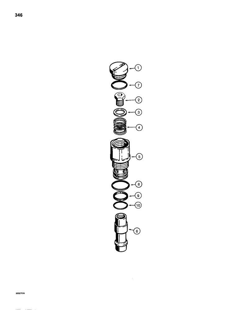 Схема запчастей Case 1150D - (346) - D78449 ANTICAVITATION VALVE (08) - HYDRAULICS