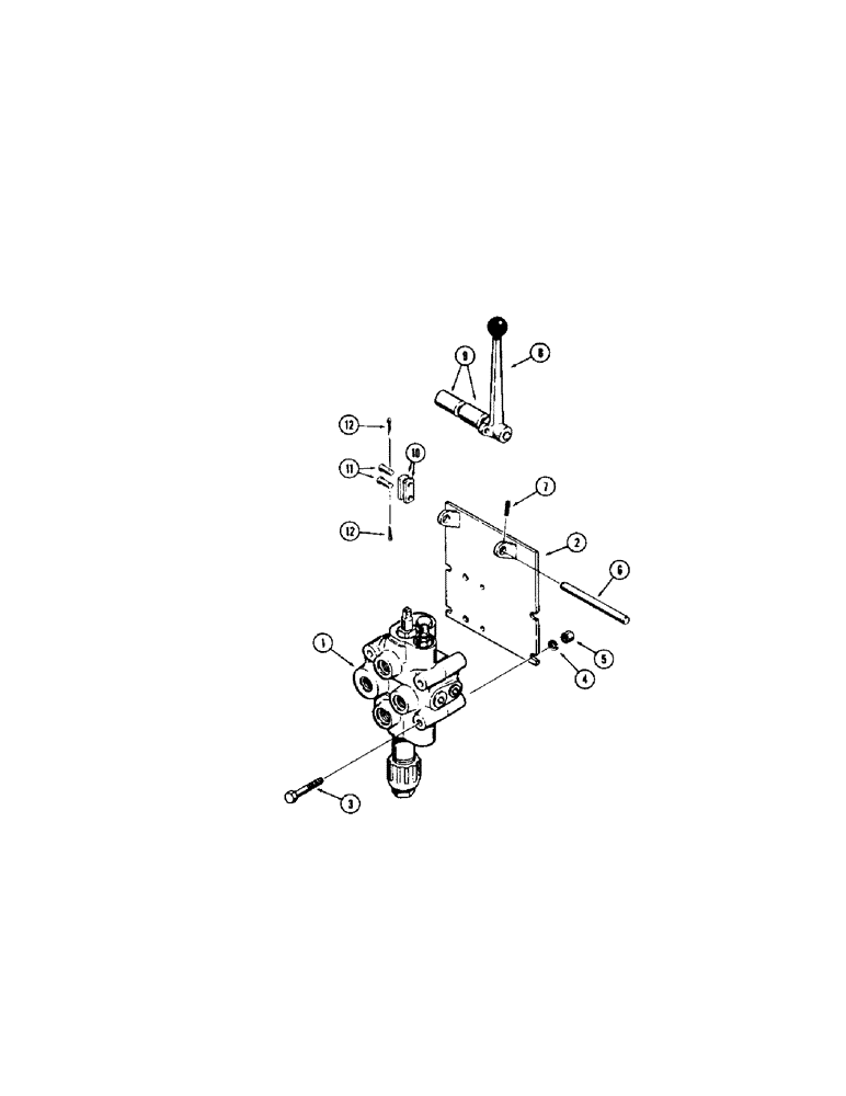 Схема запчастей Case 310G - (206) - EQUIPMENT CONTROL VALVE AND LEVER (ONE SPOOL), EQUIPMENT CONTROL VALVES & LEVERS (TWO SPOOL) (07) - HYDRAULIC SYSTEM