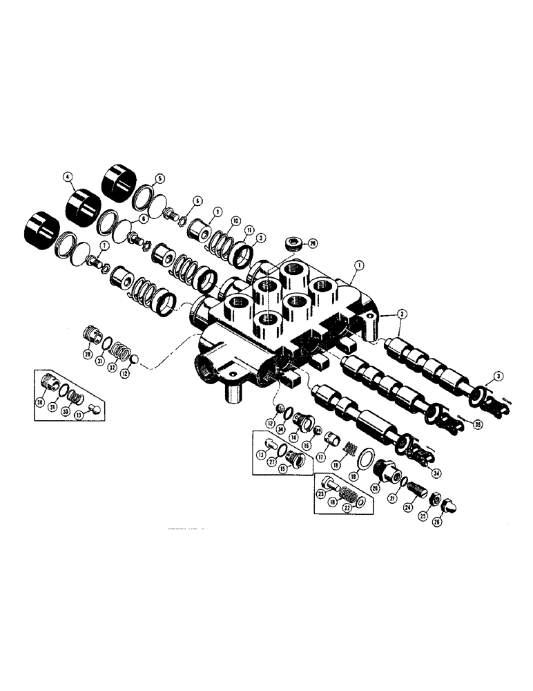 Схема запчастей Case M420 - (38) - D24263 HYDRAULIC CONTROL VALVE 