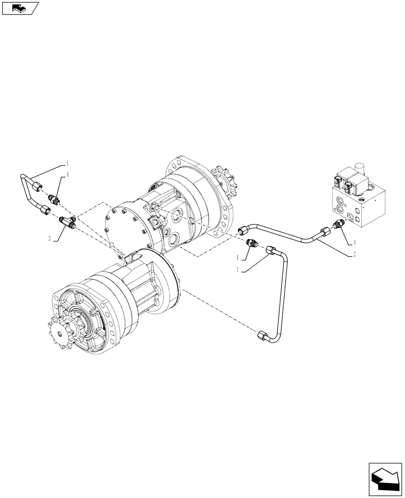 Схема запчастей Case SR175 - (35.353.AE[01]) - 2SPD PLUMBING (SR175,SV185) (35) - HYDRAULIC SYSTEMS