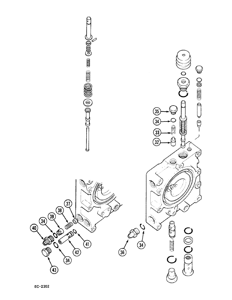 Схема запчастей Case 380B - (8-244) - MULTIPLE CONTROL VALVE (CONTD) (08) - HYDRAULICS