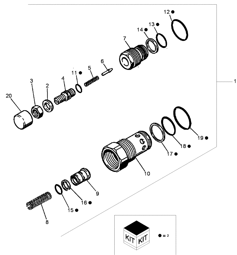 Схема запчастей Case 650L - (35.361.01) - VALVE, RELIEF (35) - HYDRAULIC SYSTEMS