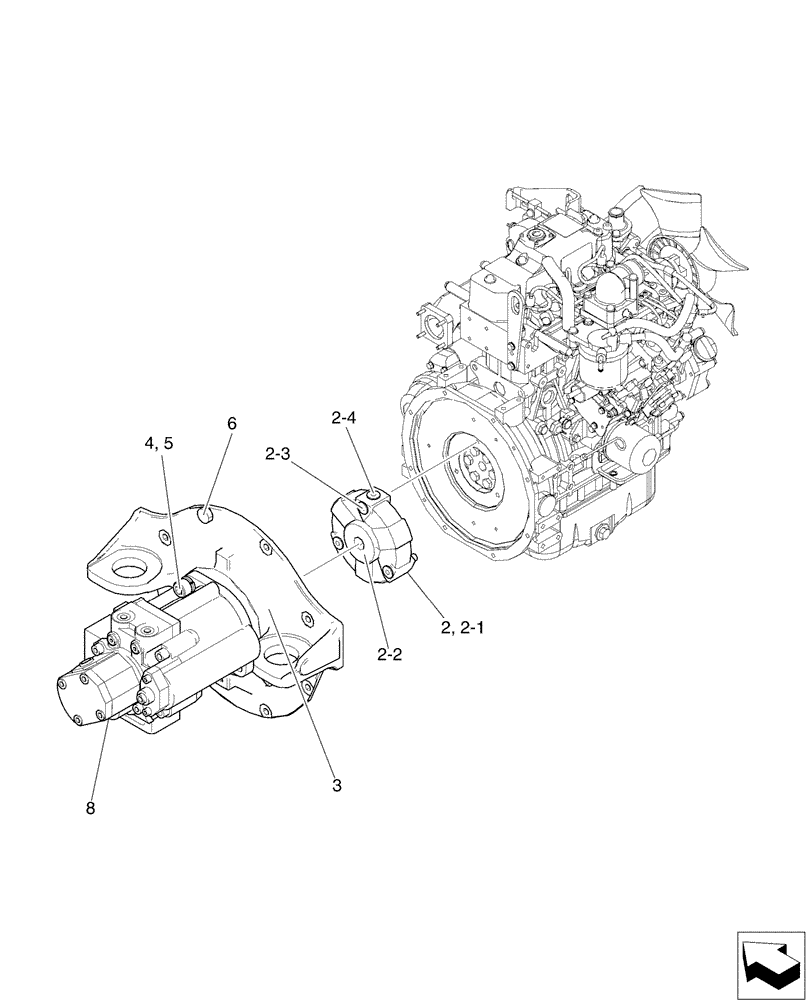 Схема запчастей Case CX36B - (01-028[01]) - POWER TAKE-OFF ASSY (35) - HYDRAULIC SYSTEMS