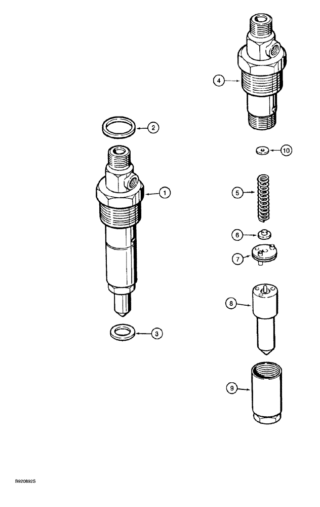 Схема запчастей Case 1150G - (3-014) - FUEL INJECTION NOZZLE, 6T-590 ENGINE, PRIOR TO JJG0218023 AND JJG0218024 - JJG0218478 (02) - FUEL SYSTEM