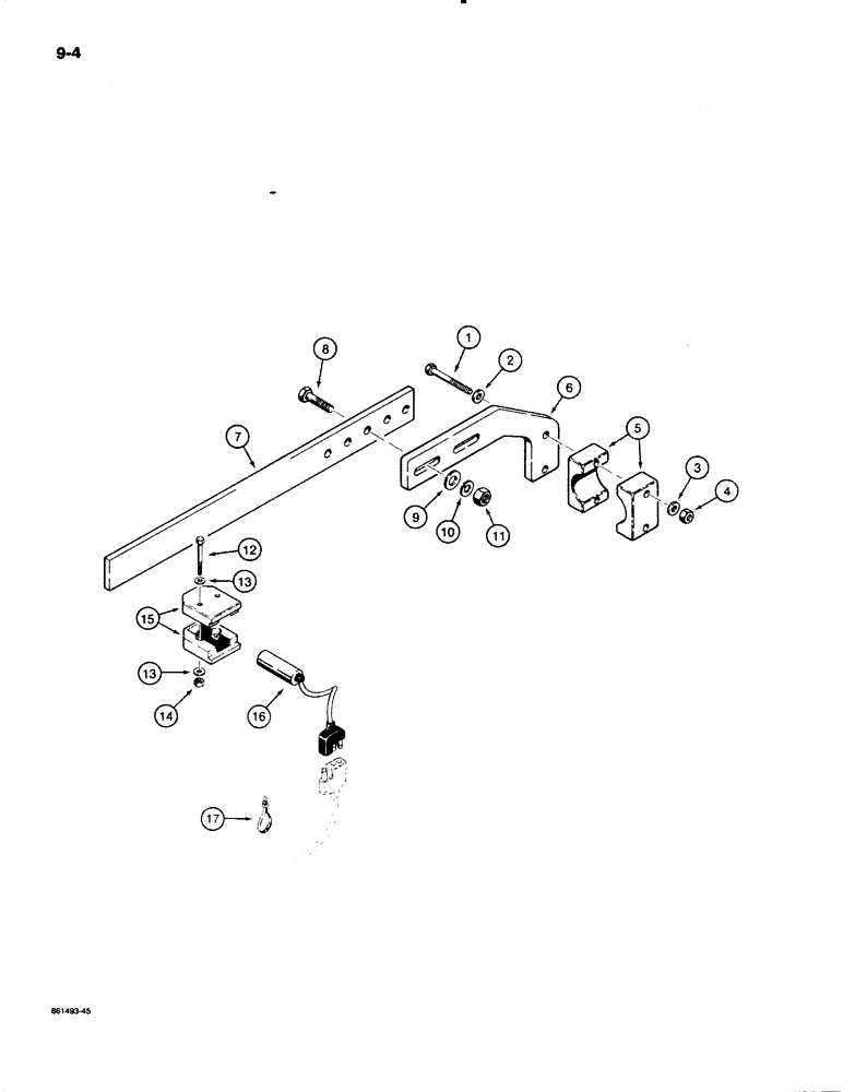 Схема запчастей Case W20C - (9-004) - LOADER BUCKET RETURN-TO-DIG, USED ON W20C P.I.N. 9159101 AND AFTER (09) - CHASSIS/ATTACHMENTS