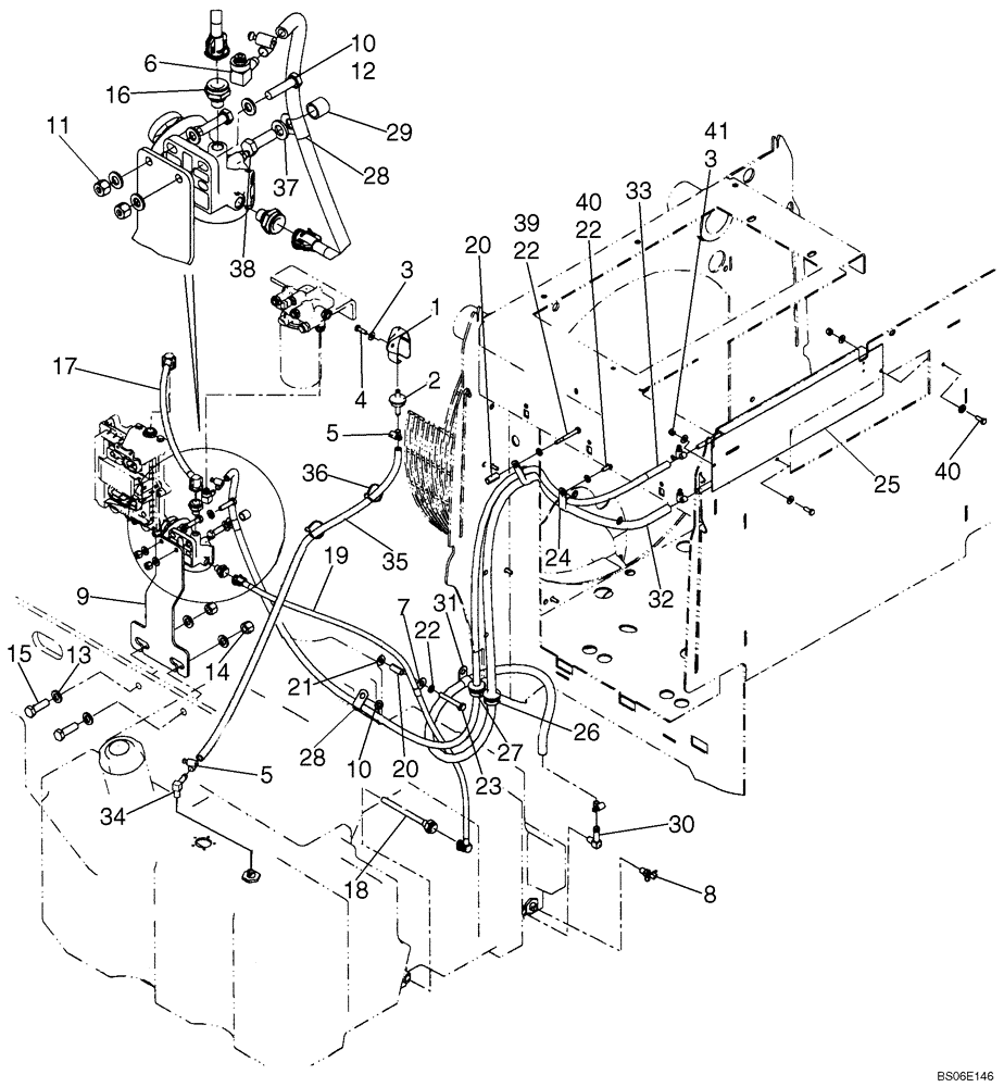 Схема запчастей Case 821E - (03-01) - FUEL LINES - FILTER, IN-LINE FUEL (03) - FUEL SYSTEM