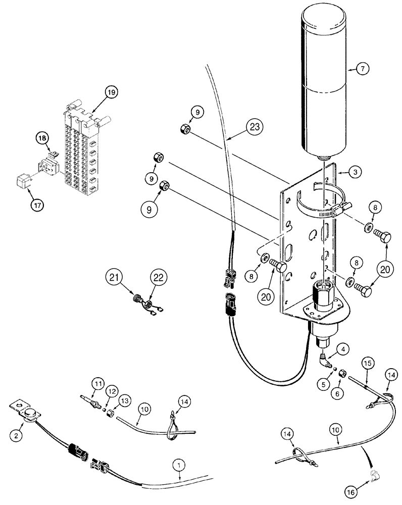 Схема запчастей Case 521D - (04-32) - COLD START SYSTEM (04) - ELECTRICAL SYSTEMS