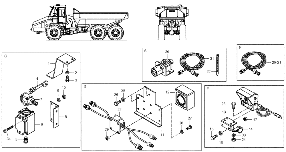 Схема запчастей Case 330 - (67A00021246[01]) - VARIOUS ELECTRICAL EQUIPMENTS (13) - Electrical System / Decals