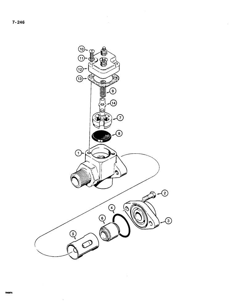 Схема запчастей Case W36 - (7-246) - DOUBLE CHECK VALVE AND STOP LIGHT SWITCH - L48128 (07) - BRAKES