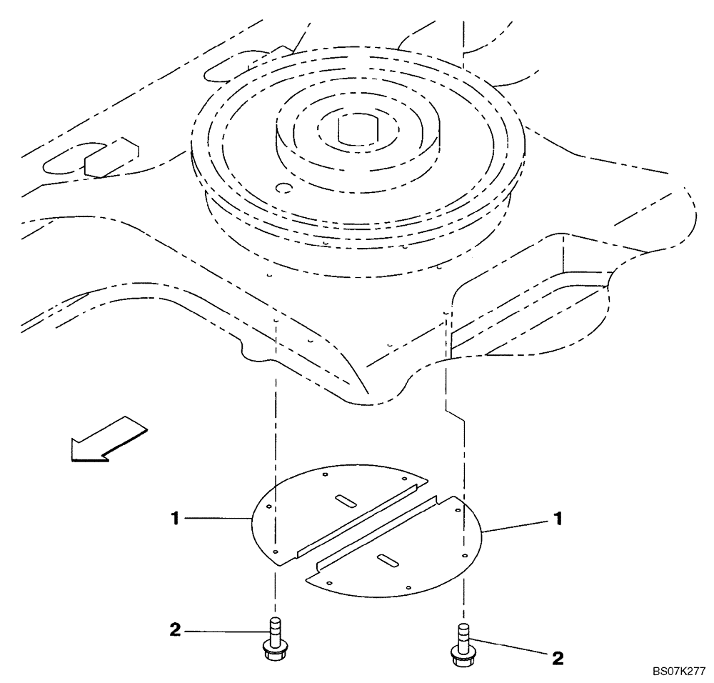 Схема запчастей Case CX225SR - (05-03) - UNDERCARRIAGE COVER, LOWER (05) - STEERING