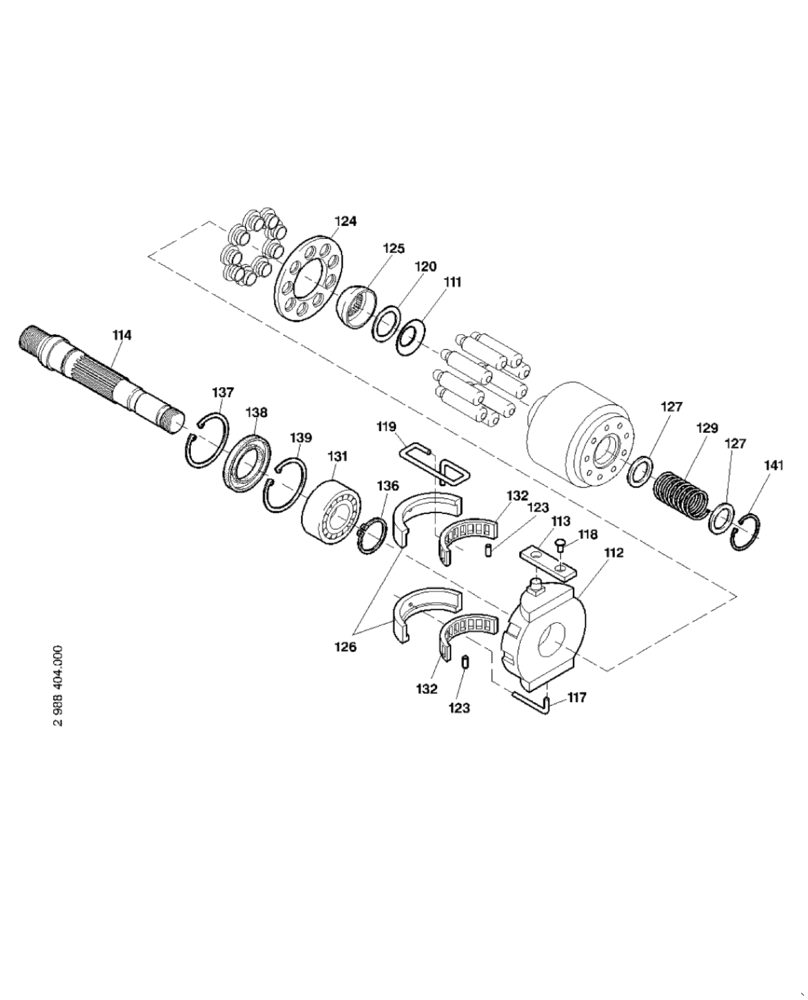 Схема запчастей Case 121E - (22.064[2988404000]) - DRIVE DEVICE PUMP (35) - HYDRAULIC SYSTEMS