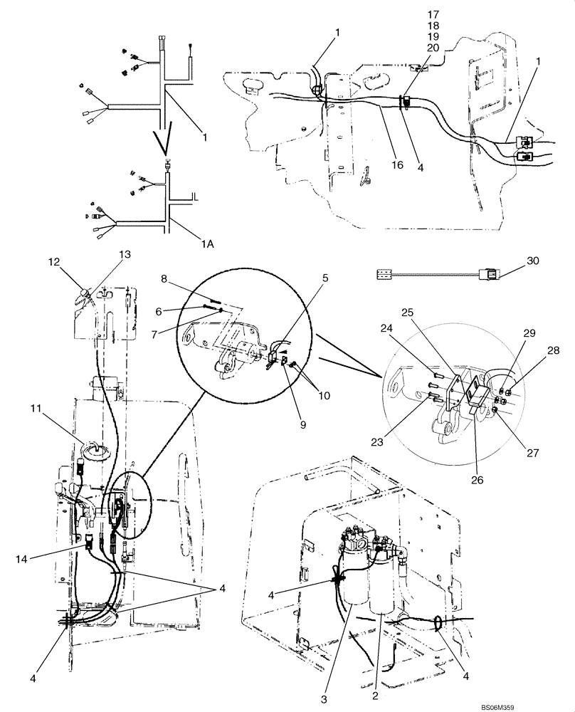 Схема запчастей Case 1150H - (04-13) - HARNESSES - FRONT AND REAR (04) - ELECTRICAL SYSTEMS