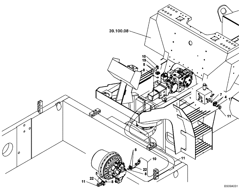 Схема запчастей Case SV212 - (35.353.06[02]) - LINES, FRONT DRUM DRIVE (ACE) (SM SV) - ASN DDD003016 (35) - HYDRAULIC SYSTEMS